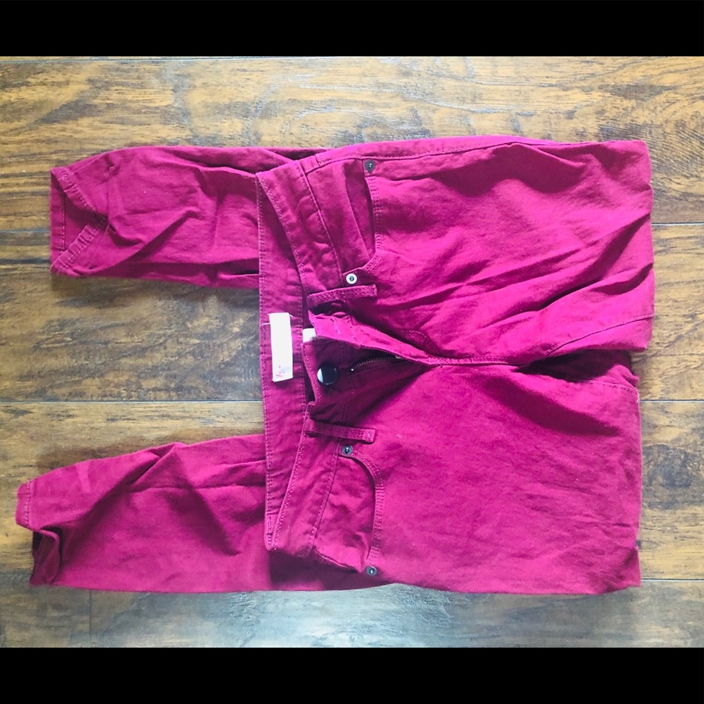 Burgundy Skinny Jeans